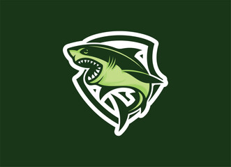 Shark logo Vector Illustration design template