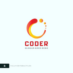 Fototapeta premium modern abstract logo isolated with white background.