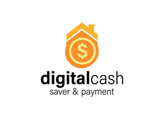 Digital Cash Money Logo Design Template Download