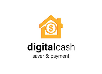 Digital Cash Money Logo Design Template Download