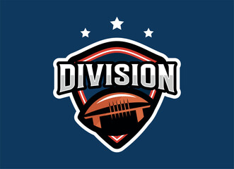 Vector American Football logos and insignias. Vector isolated sport icon design illustration