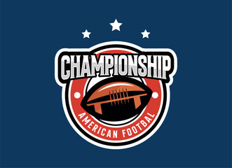 Vector American Football logos and insignias. Vector isolated sport icon design illustration