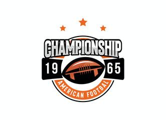 Vector American Football logos and insignias. Vector isolated sport icon design illustration