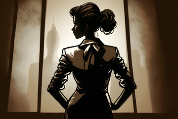 Empowered Business Woman: A Generative AI Illustration