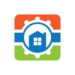 House repair logo images illustration