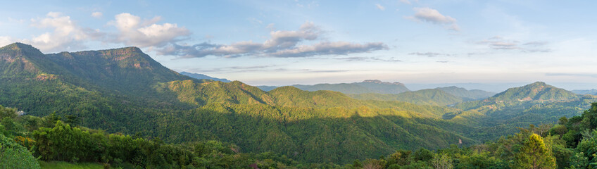 Mountain landscape at Wat Phasornkaew Phetchabun Province in Thailand.