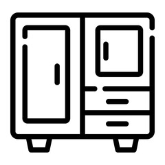 wardrobe line icon