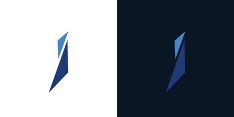 I logo design simple and modern 2