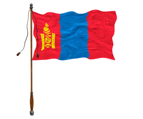 National flag  of Mongolia. Background  with flag  of Mongolia