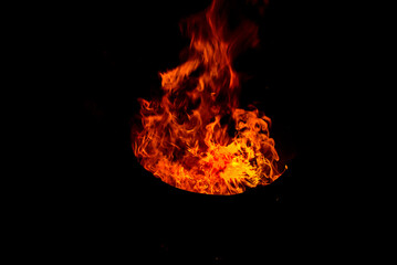 fire on black