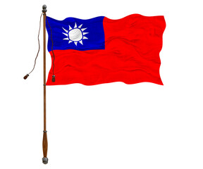 Fototapeta na wymiar National flag of Taiwan. Background with flag of Taiwan