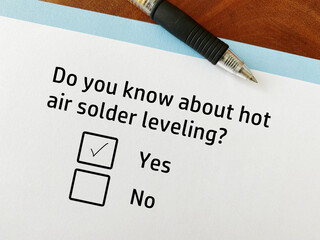 Obraz premium Questionnaire about electronics
