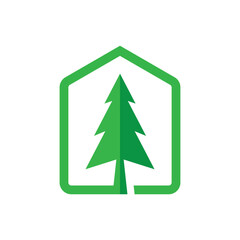 Fototapeta premium Pine tree logo images illustration