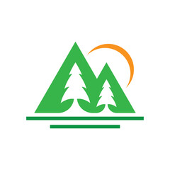 Fototapeta na wymiar Pine tree logo images illustration
