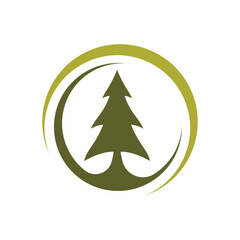Obraz premium Pine tree logo images illustration