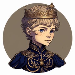 Cartoon illustration of a prince © ding