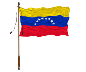 Fototapeta na wymiar National flag of Venezuela. Background with flag of Venezuela.