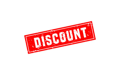 DISCOUNT rubber stamp with grunge style on white background