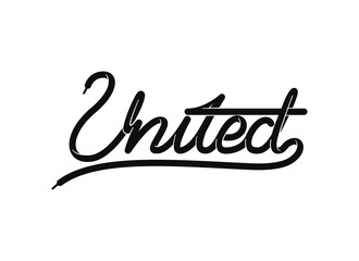 Logotype United Shoelaces Yellow color on Black background