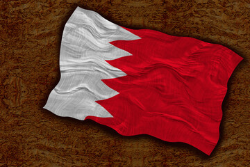 National flag  of Bahrain. Background  with flag  of Bahrain