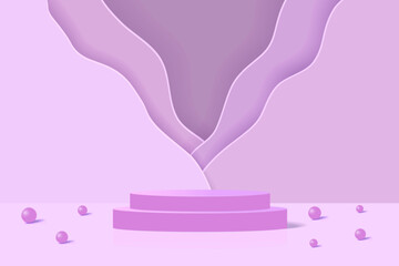 3d background products display podium scene with geometric platform stand to show cosmetic products. Stage showcase on pedestal display studio