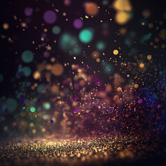 Fototapeta premium background with blurred luxury light confetti. Generative AI