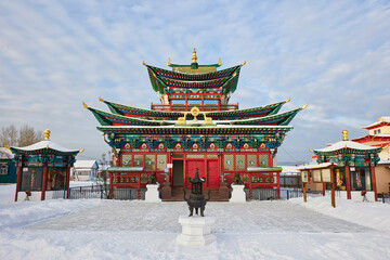 Buddhist temple in Ivolginsky datsan Buryatia