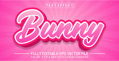 Bunny text editable style effect