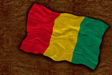 National flag of Guinea. Background  with flag  of Guinea