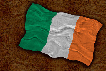 National flag of Ireland. Background  with flag  of Ireland