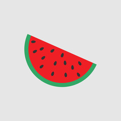 Watermelon, a piece of watermelon trendy style illustration on gray background..eps