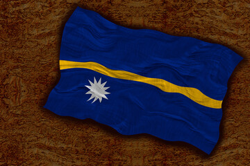 National flag of Nauru. Background  with flag of Nauru.