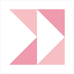 Pink Flat Mosaic Geometric