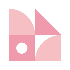 Pink Flat Mosaic Geometric