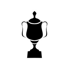 trophy vector black and white background silhouette