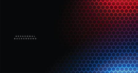 Fototapeta premium hexagonal grid texture background with light effect