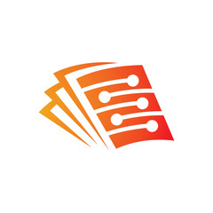 Digital book logo images illustration