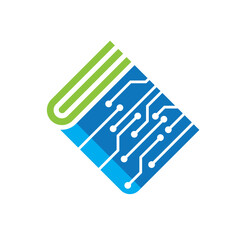Digital book logo images illustration