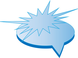 Speech bubble comic book effect bright star sticker dialogue promotion illustration