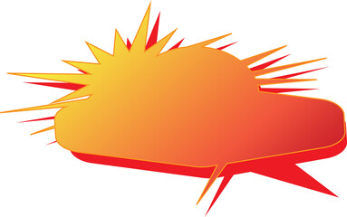 Speech bubble comic book effect bright star sticker dialogue promotion illustration