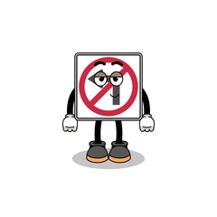 no left turn road sign cartoon couple with shy pose
