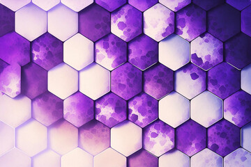 Hexagon Pattern Background Illustration. Generative AI	
