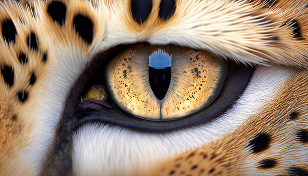 Vulnerable animal - Cheetah eye closeup