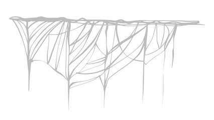 Spider webs element horror and sticker art