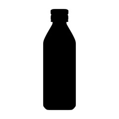 Olive oil cooking glass bottle silhouette icon vector illustration template in trendy design style. Editable graphic resources for many purposes.