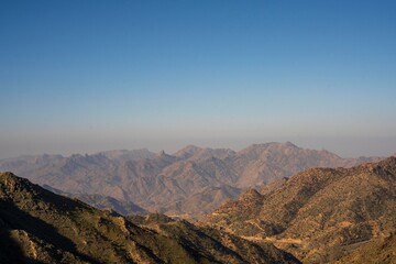 Plakat saudi arabian mountain landscape 