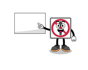 no thru movement road sign illustration doing a presentation