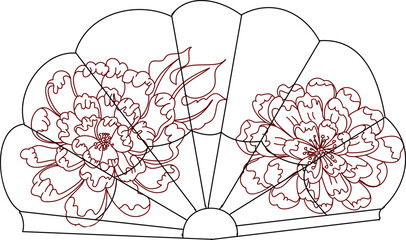 colorful flower with sakura and chrysanthemum for printing on background.