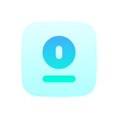 coin flat gradient icon