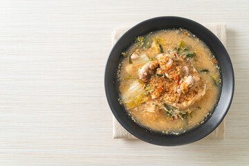Sukiyaki Soup with Pork in Thai Style